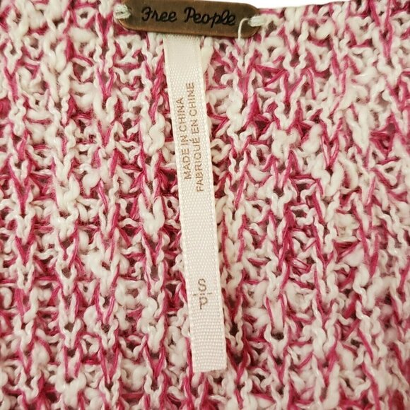 Free People Sweater Small Pink Linen Blend‎ Electric City Dolman Sleeve - Picture 6 of 10